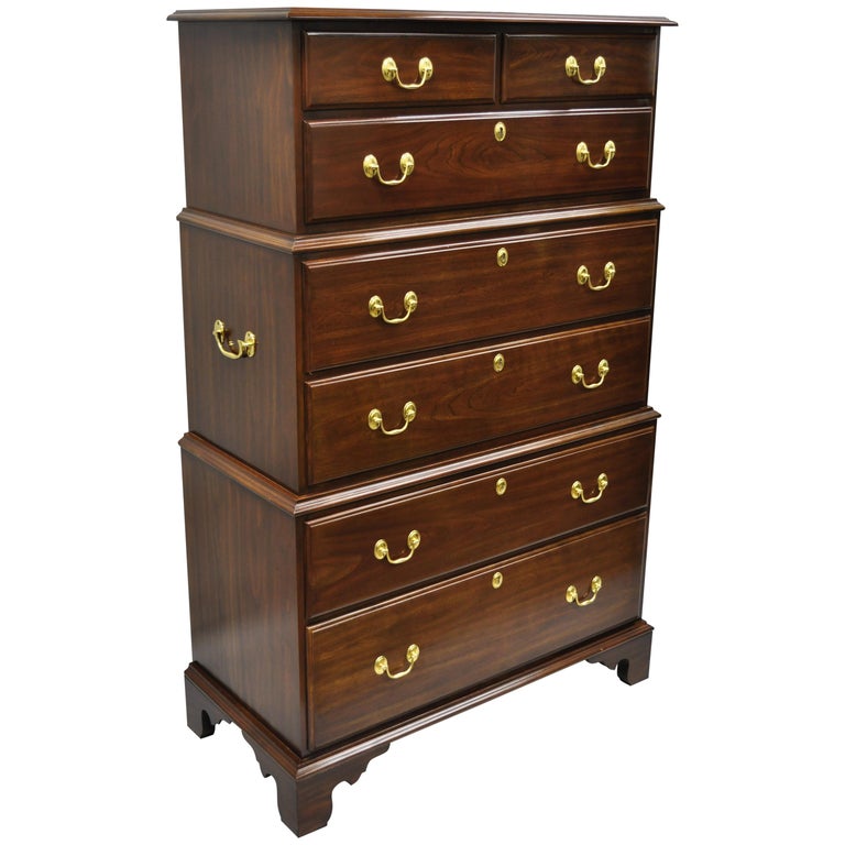 Harden Solid Cherrywood Triple Chest On Tall Dresser Seven Harden Solid Cherrywood Triple Chest On Tall Dresser Seven Drawer For