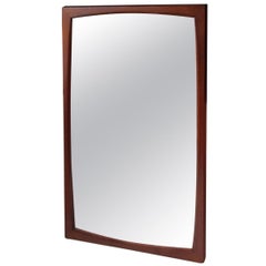Teak Danish Mid Century Modern Large Wall Mirror 1960s For At Danish Modern Teak Wall Mirror From Aksel Kjersgaard 1960s