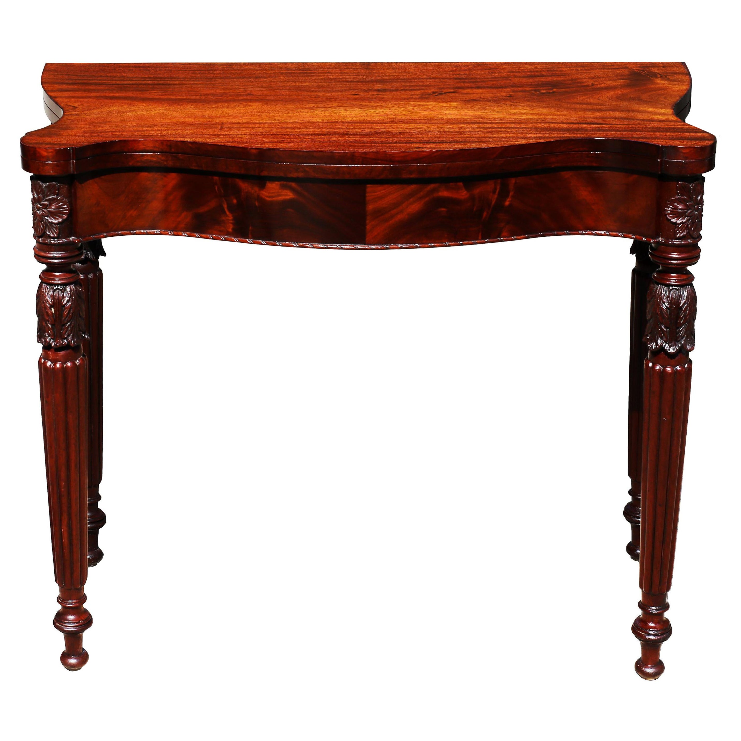 Early 19th Century Federal Salem Mahogany Card Table, School of Samuel McIntire