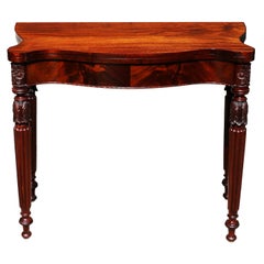 Antique Early 19th Century Federal Salem Mahogany Card Table, School of Samuel McIntire