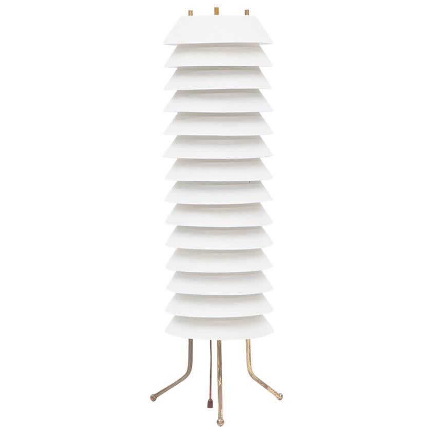 1950s White Aluminum Table Lamp by Ilmari Tapiovaara For Sale