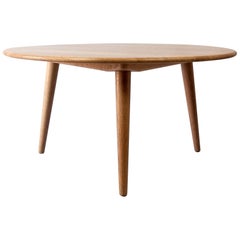 Solid Oak Coffee Table by Hans Wegner for Andreas Tuck, Denmark, 1950s