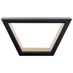 JOLIE CONSOLE - Modern Ebony Oak Console with Brass Metal Inlay