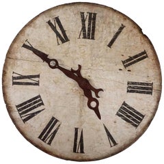 19. Jahrhundert Französisch antike runde hölzerne Uhr - Napoleon III Wanddekor