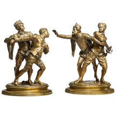 Pair of late 19th century Brawling Figures 7