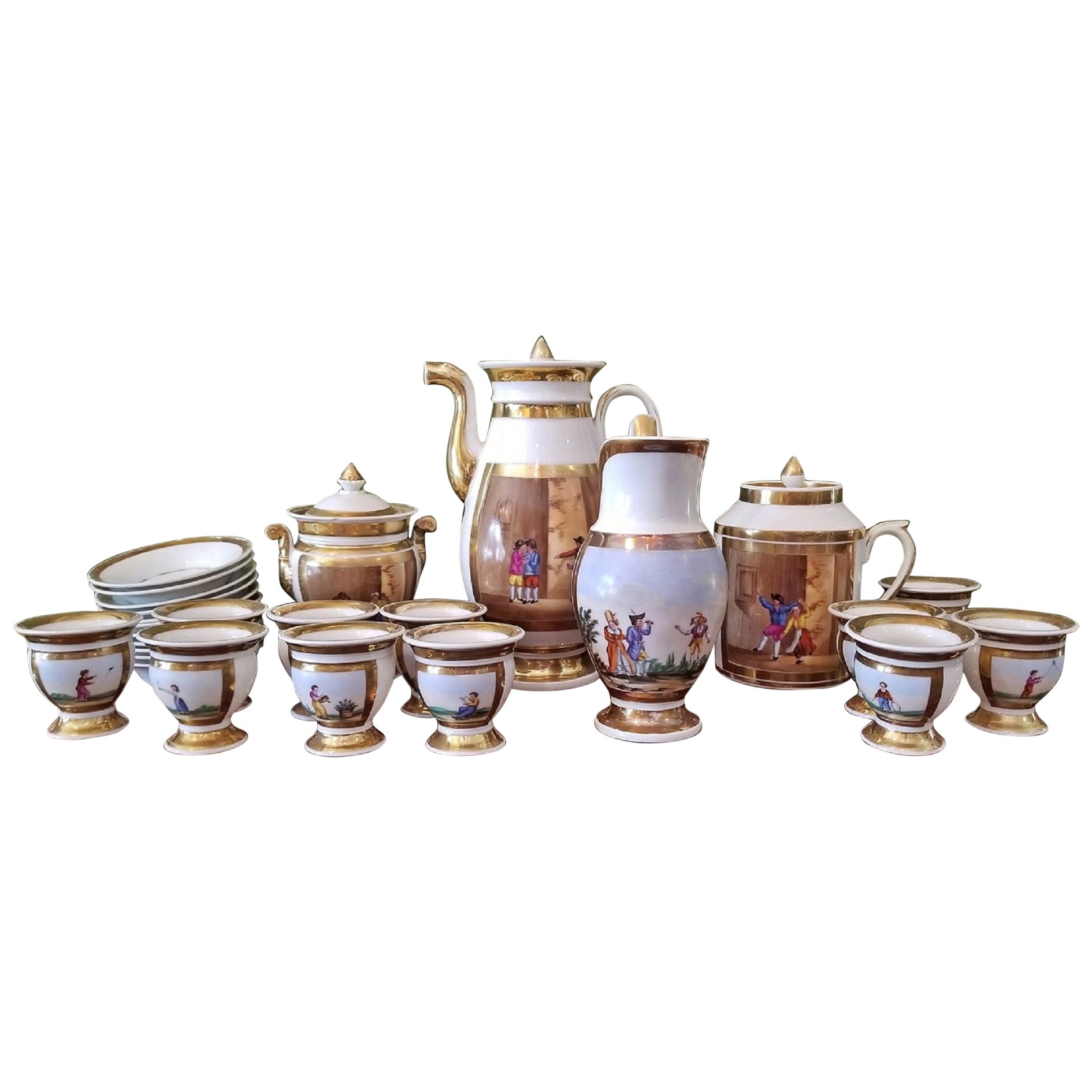 Paris Porcelain Tea Set For Sale at 1stDibs