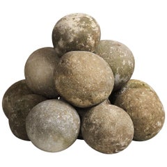 Set of 14 Stone Balls, France, circa 1840