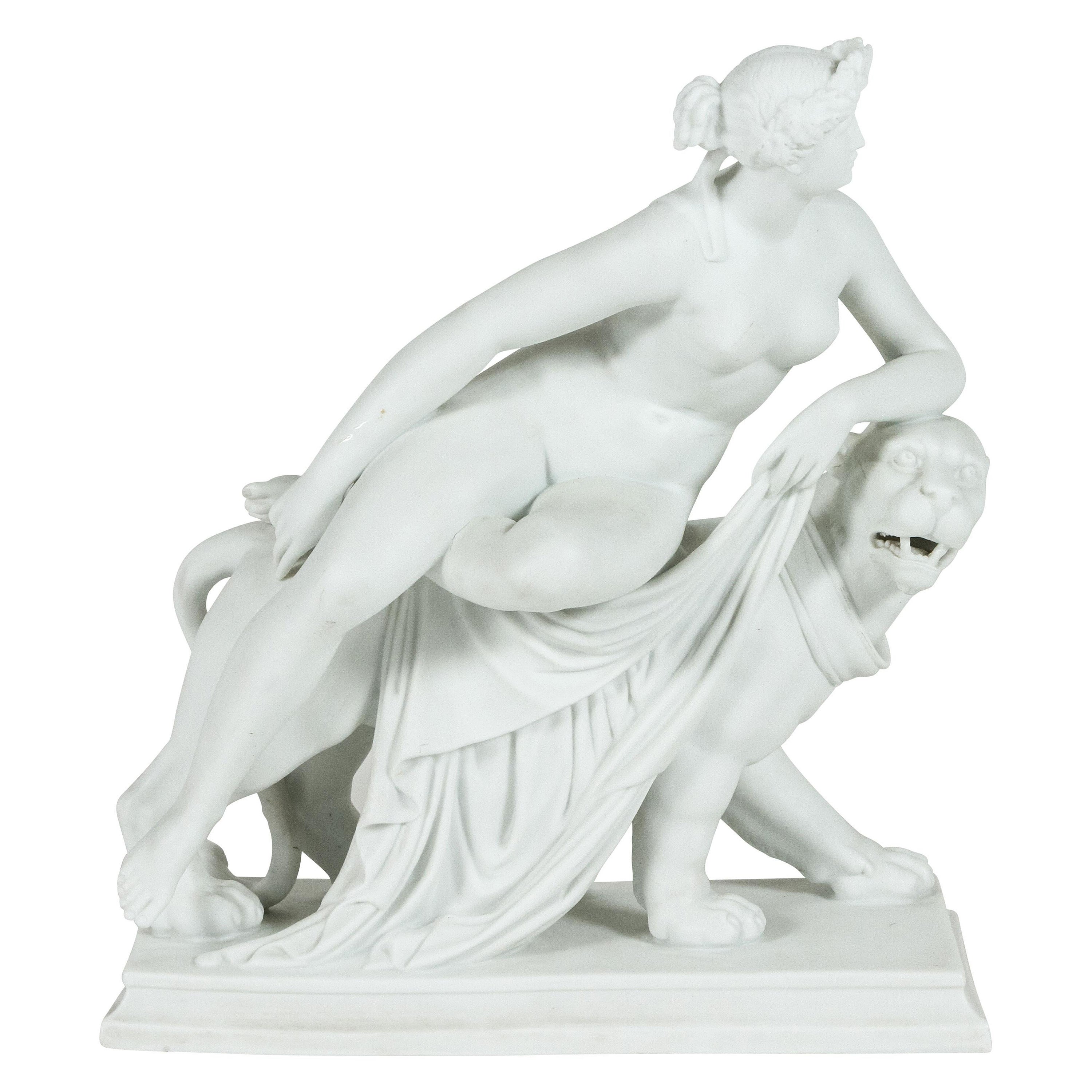 Porcelain "Ariadne Riding a Panther", After Johann Heinrich von Dannecker