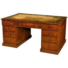 George IV Mahogany Partners Pedestal Desk