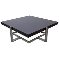 Palisander and Chrome Coffee Table designed by La Spada & Mazza for Medea, Italy