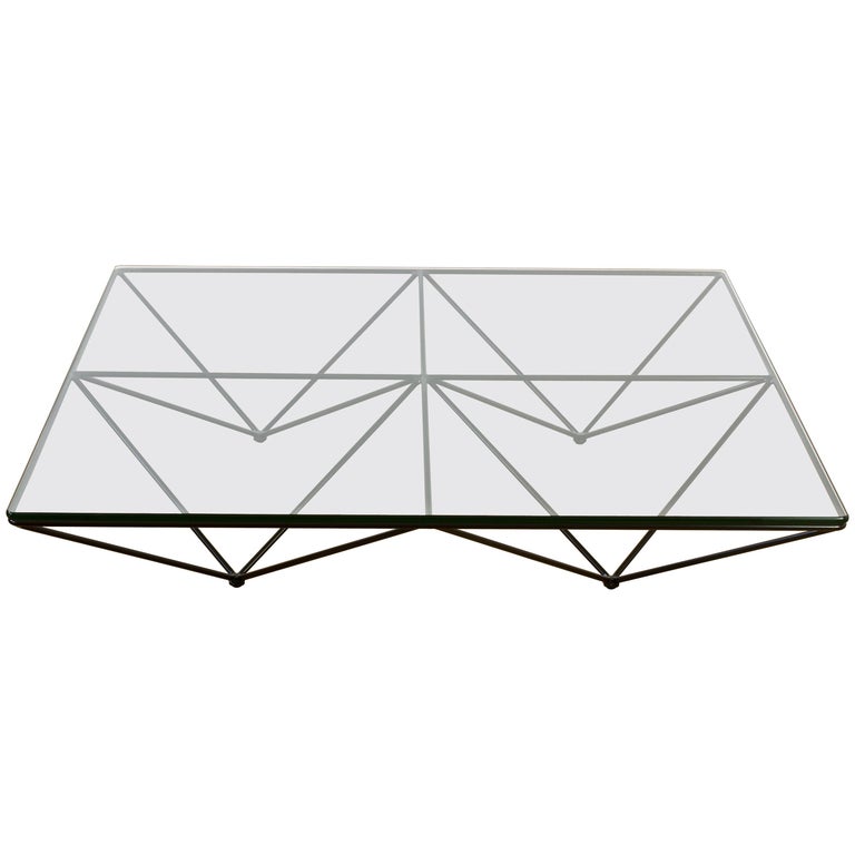Vintage Italian B Italia Alanda Coffee Table By Paolo Piva Italy Paolo Piva Alanda Low Glass Coffee Table For B