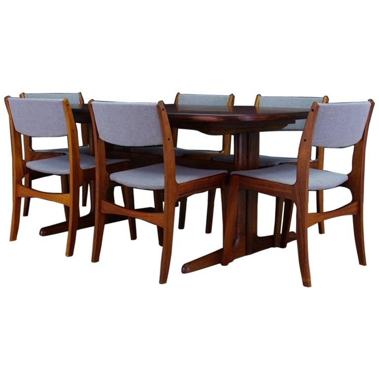 Set of 8 Skovby Danish Rosewood Upholstered High Back Dining Chairs ... Set of 8 Skovby Danish Rosewood Upholstered High Back Dining Chairs ...