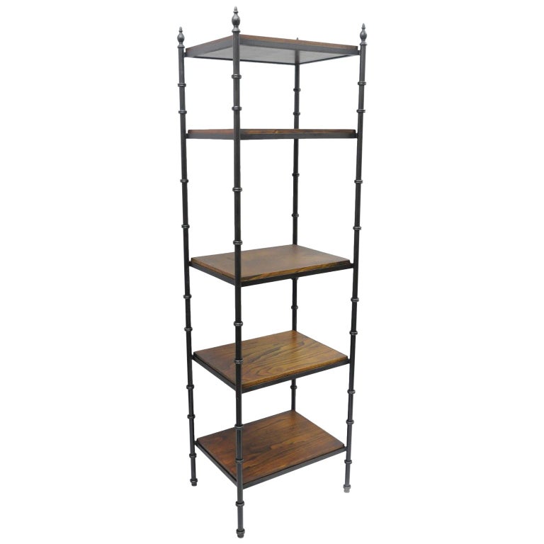 Tall Victorian English Charred Bamboo Stand Étagère ...