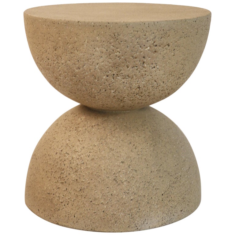 Lightweight Outdoor Side Table in 'Natural Concrete' finish by Zachary A. Design For Sale at 1stdibs