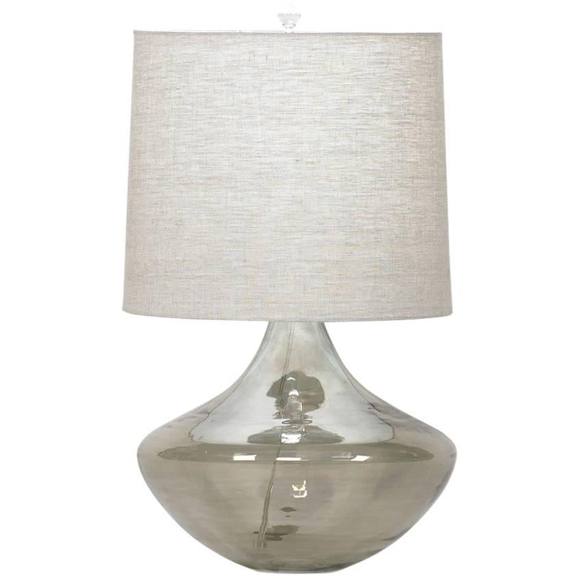 Charcoal Glass Table Lamp For Sale