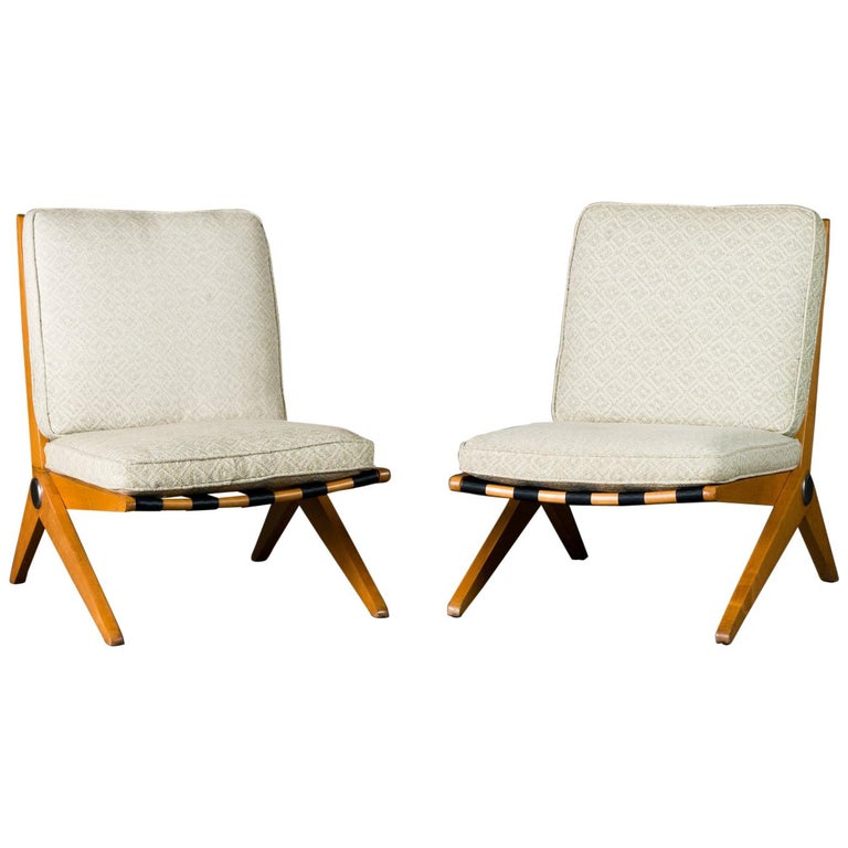 Scissor Chair by Pierre Jeanneret for Knoll at 1stdibs
