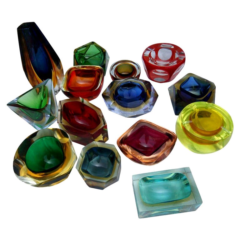 Collection of Colorful Murano Glass Pieces For Sale