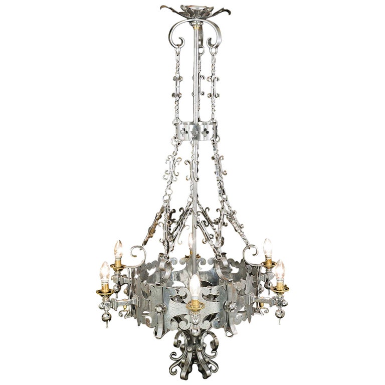 Antique Gothic Revival Steel Chandelier For Sale At 1stdibs Antique Gothic Revival Steel Chandelier For Sale - Antique Gothic Revival Steel Chandelier For Sale At 1stdibs