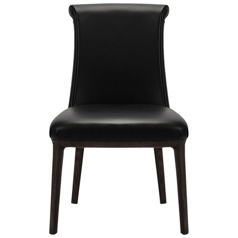 Black Leather Dining Chair For At 1stdibs Black Leather Dining Chair For