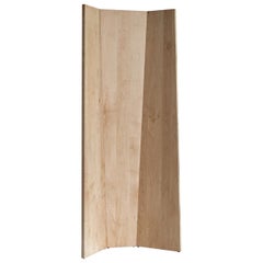 Handmade Tri-Fold Solid Maple Folding Screen or Room Divider