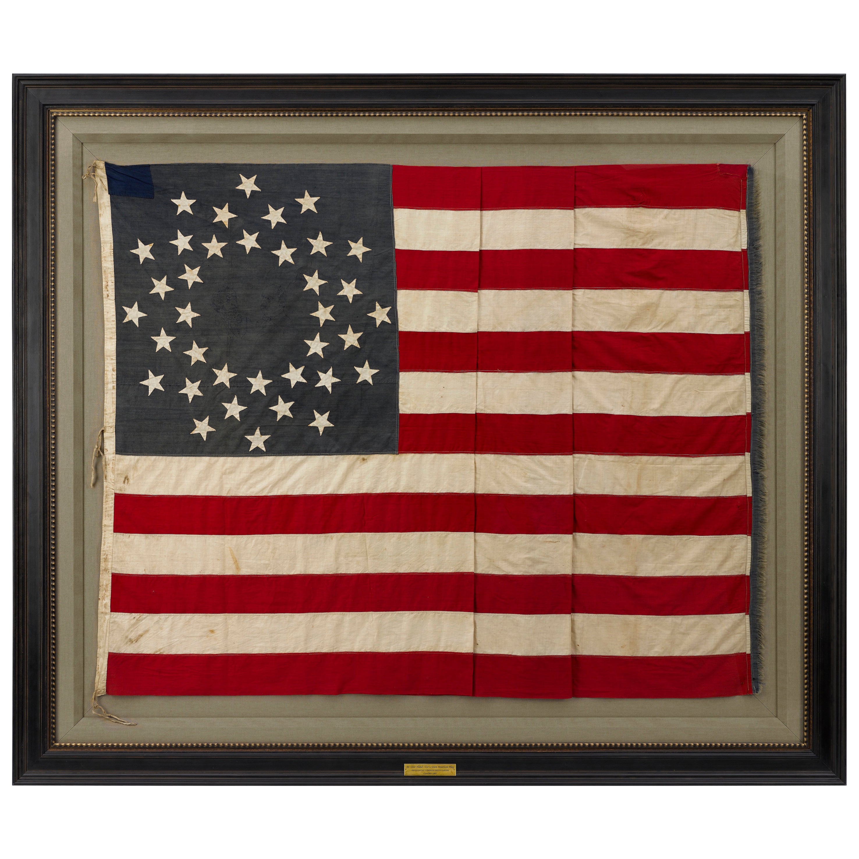 Hippie Era, 52 Star Vintage American Flag Jacket Patch with Peace