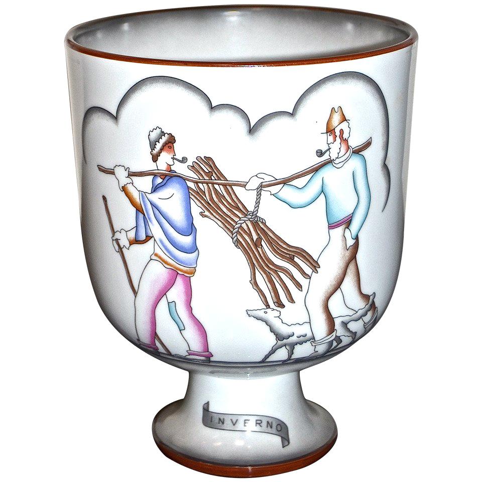 Gio Ponti "Inverno" Ceramic Vase For Sale
