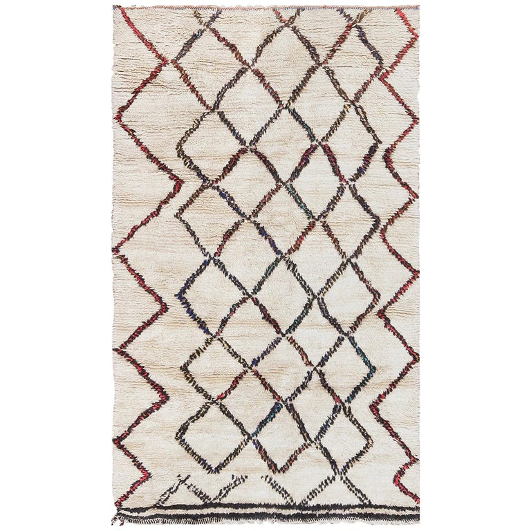 Vintage Beni Ourain Rug from Morocco at 1stdibs