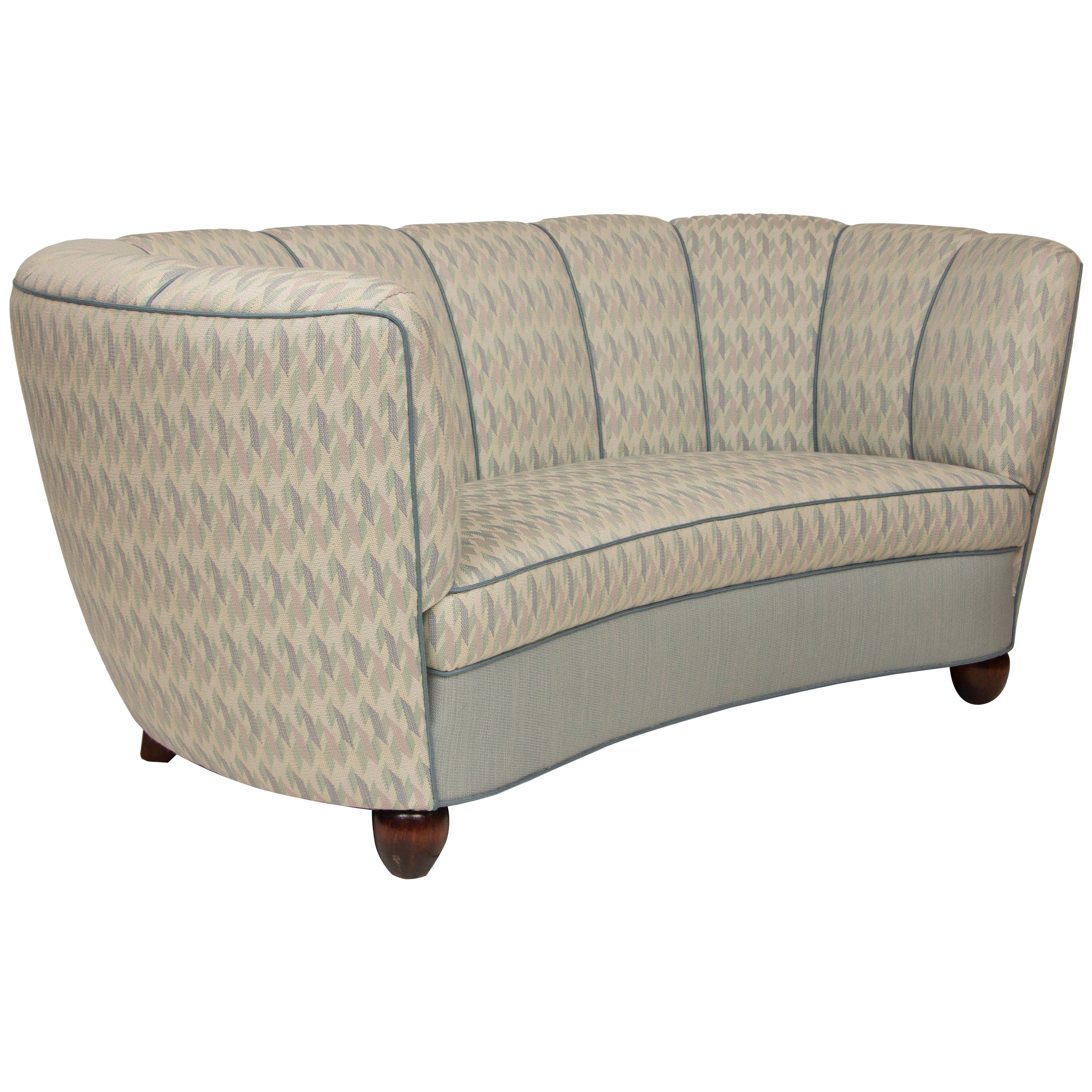 Midcentury Houndstooth Sofa at 1stDibs