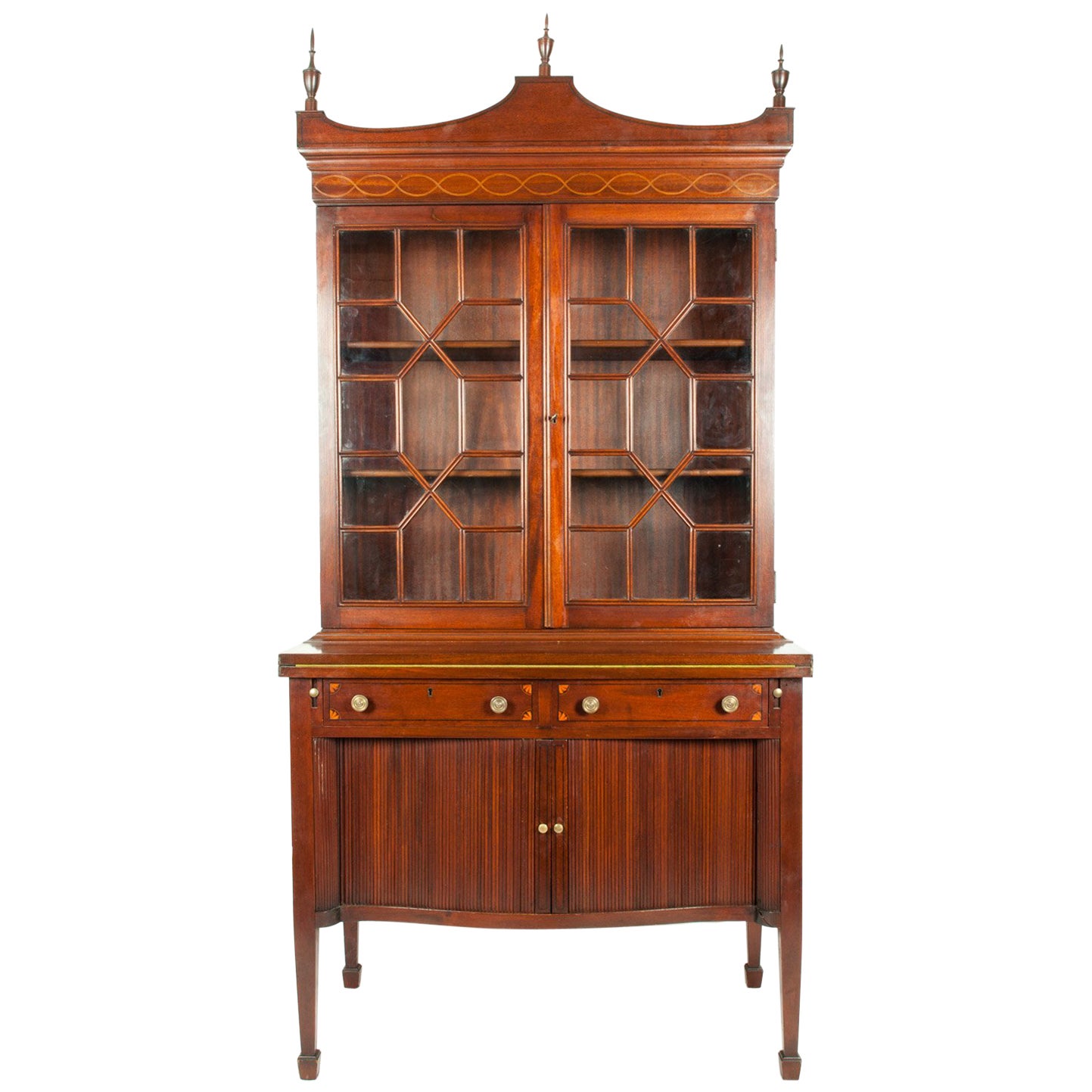 Victorian Antique Curio with Hand Carved Wood Designs at 1stDibs