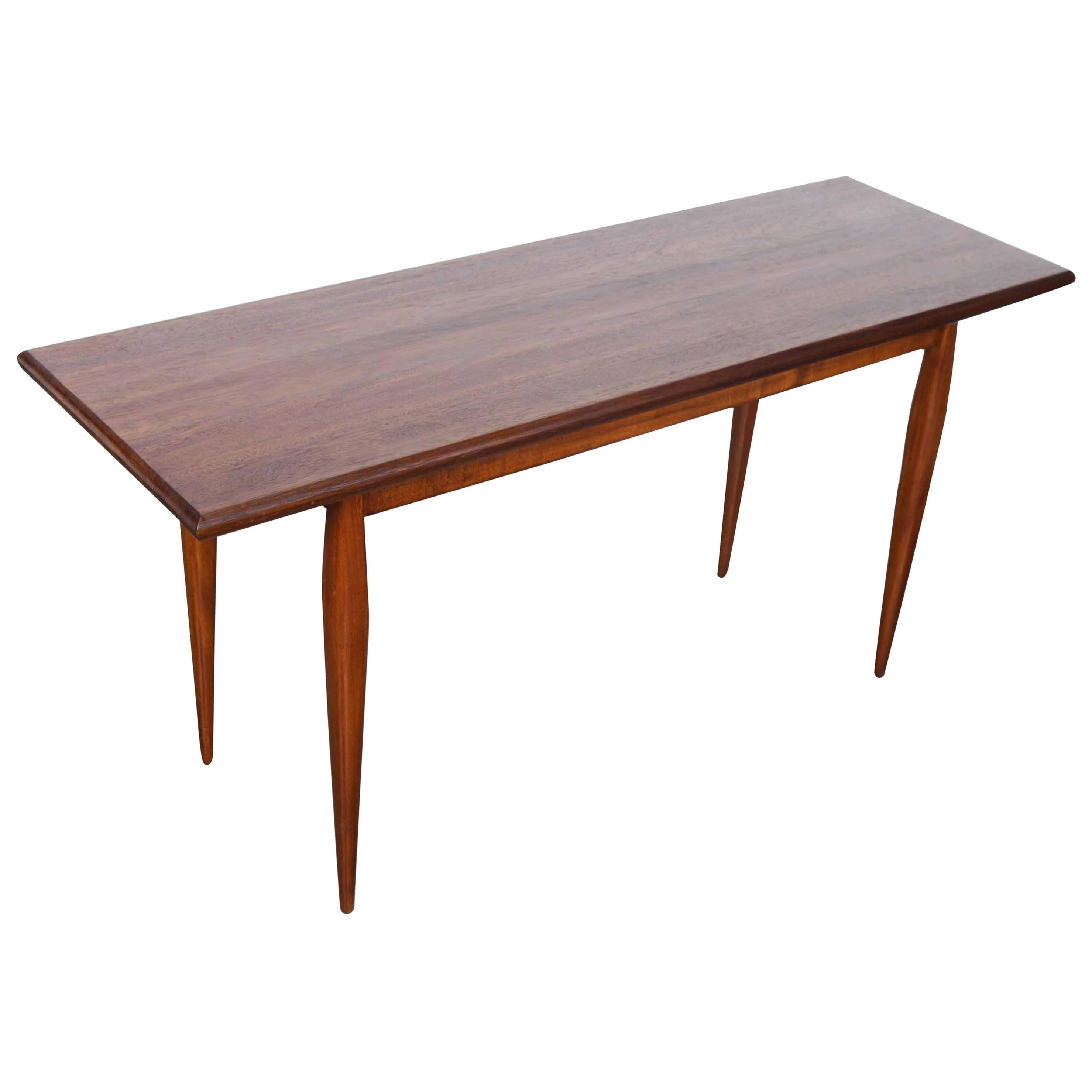  1960s Brazilian Solid Wood Console Table