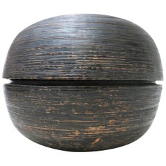 Vintage Lorenzo Burchiellaro Brutalist Copper Ball Sculpture