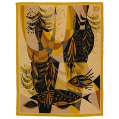 Mid-Century Modern Aubusson Tapestry by Maurice Andre