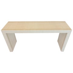 Grasscloth Waterfall Table