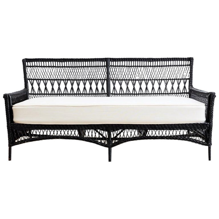 Deco Wicker Sofa Day Bed At 1stdibs Bar Harbor Willow And Wicker Daybed Sofa