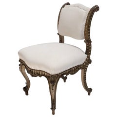 Italian 19th Century Carved Wood Petite Chair