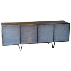 "Phaux" One of a Kind Sideboard Walnut/Bronze/Brass/Glass by Atelier Stefan Leo