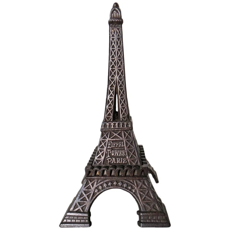 "Eiffel Tower" Cast Iron Still Bank, Rare Variation, circa 1890