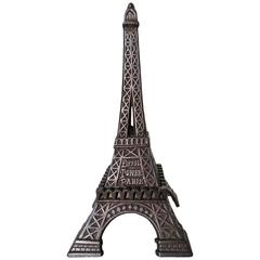 Antique "Eiffel Tower" Cast Iron Still Bank, Rare Variation, circa 1890