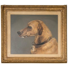 Fine 19th Century English Oil on Canvas Portrait of a Dog, after Edwin Landseer