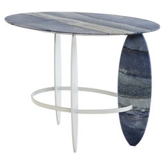 Table d'appoint Pablina  Pierre quartzite naturelle  Pièce unique faite à la main