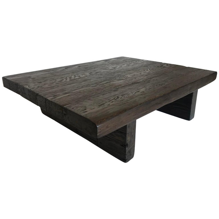 Dos Gallos Custom Reclaimed Wood Coffee Table For At 1stdibs Dos Gallos Custom Reclaimed Wood Rustic Modern Coffee Table