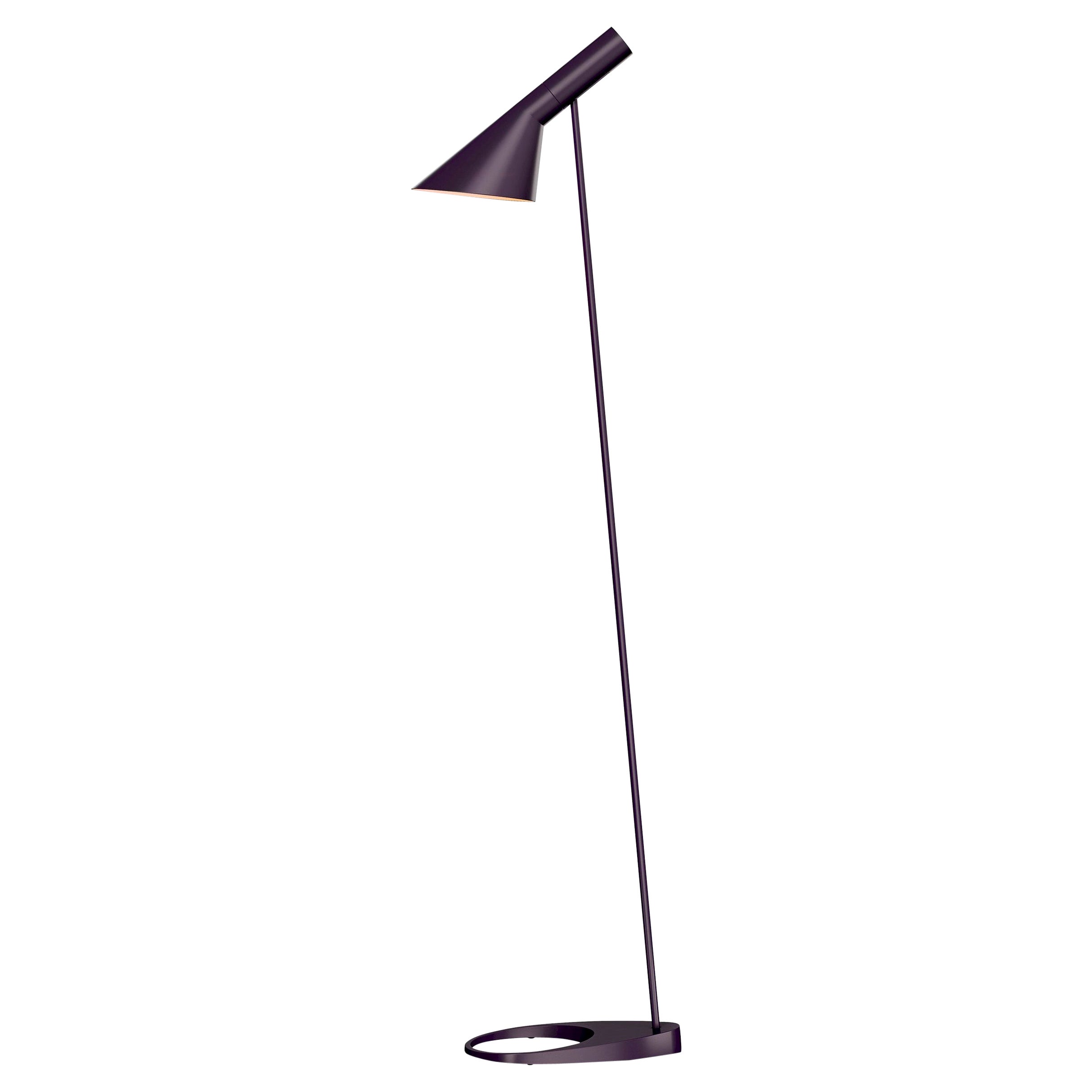Arne Jacobsen AJ Floor Lamp in Aubergine for Louis Poulsen