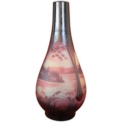 20th Century French Art Nouveau Vase in Cameo Glass, by Paul Nicolas D'Argental