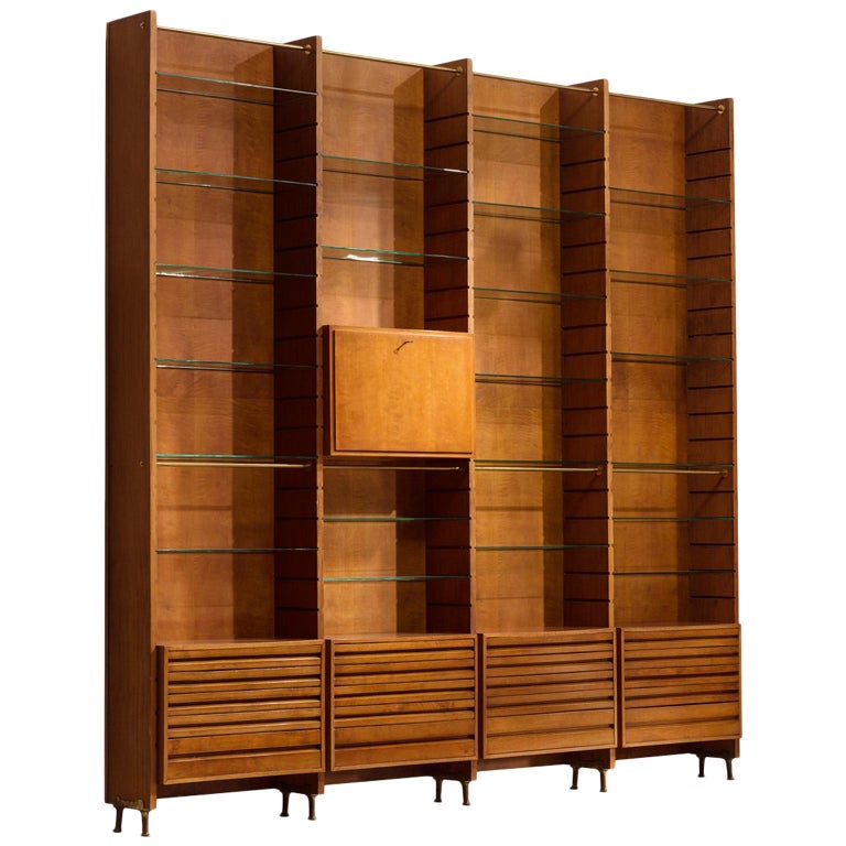 Unique Bbpr Library In Italian Walnut For Sale At 1stdibs