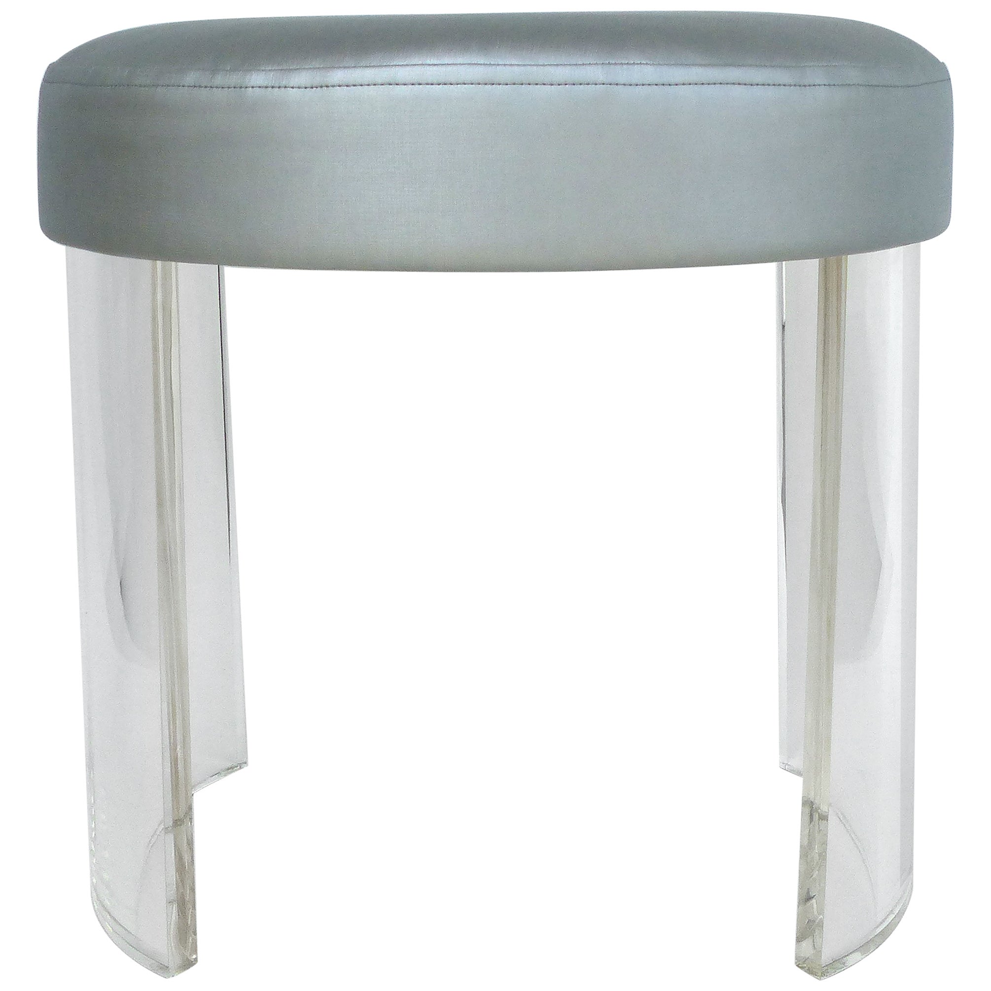 Vintage Lucite Vanity Stool at 1stDibs
