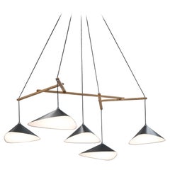 Grand lustre « Emily 5 » de Daniel Becker en anthracite pour objets mousse