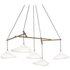 Grand lustre « Emily 5 » de Daniel Becker en blanc mat pour Moss Objects