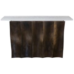 "Rialf" One of a Kind Console Bronze/Glass by Atelier Stefan Leo