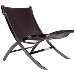 Antonio Citterio Lounge Chair in Chrome and Leather