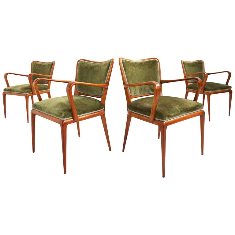 Osvaldo Borsani chairs, ca. 1950, offered by Demosmobilia